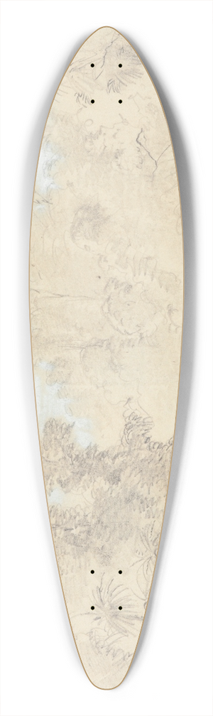 Nicholas Chevalier - Creek near Hokitika 39.3 inch art pintail longboard deck