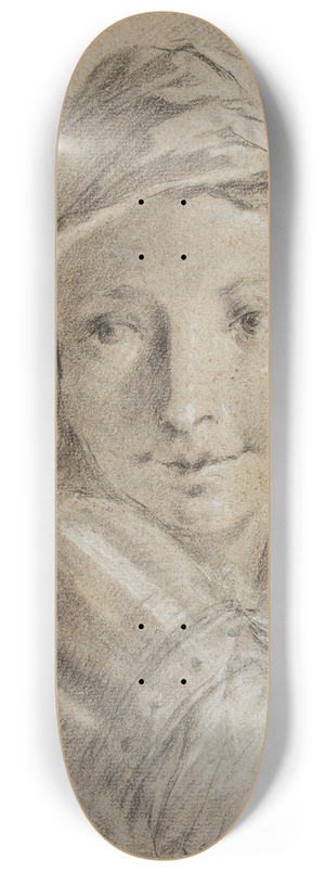 Giovanni Battista Piazzetta - Head of a young soldier 8.25 inch art skate deck Giovanni Battista Piazzetta - Head of a young soldier 8.25 inch art skate deck