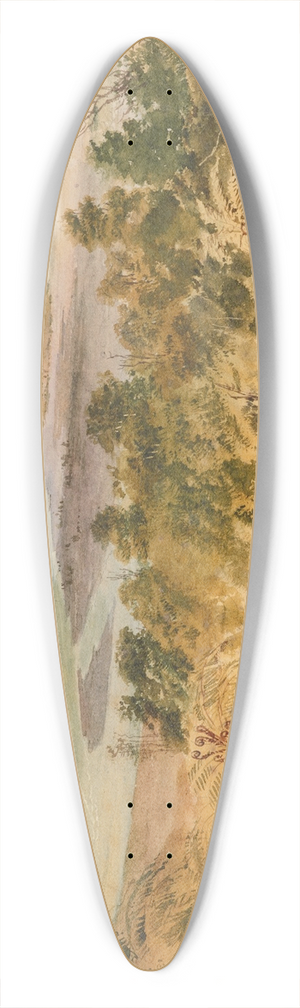 Nicholas Chevalier - The Upper Rangitikei 39.3 inch art pintail longboard deck