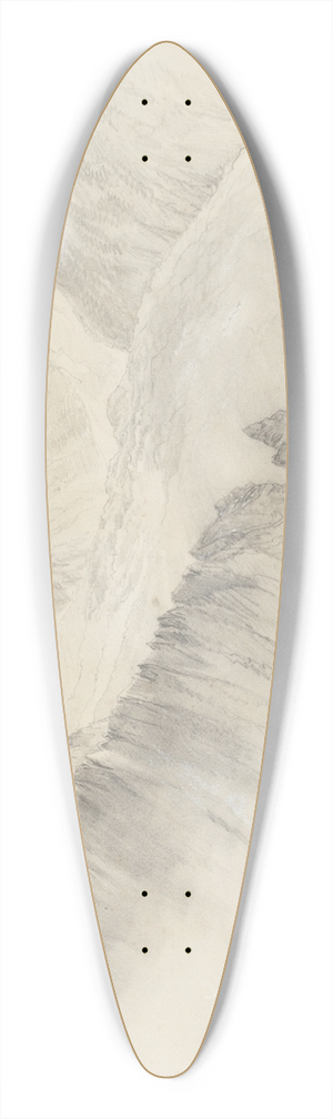 Nicholas Chevalier - View from the Mt Cook Range 39.3 inch art pintail longboard deck