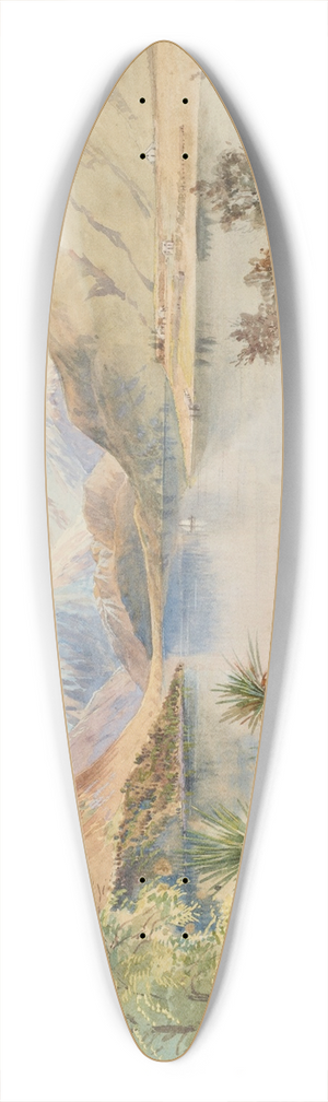 Nicholas Chevalier - Wanaka Lake 39.3 inch art pintail longboard deck