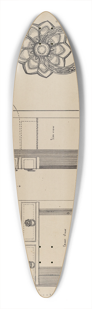 Nicholas Gorid - Washstand 39.3 inch art pintail longboard deck