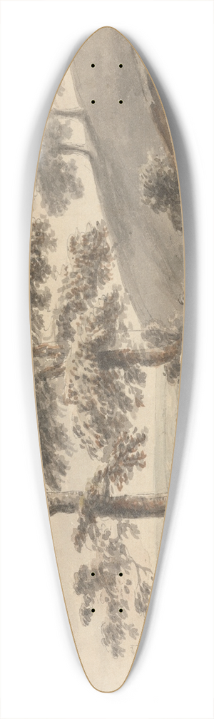 Nicholas Pocock - View from Ashton Meadows, Bristol 39.3 inch art pintail longboard deck