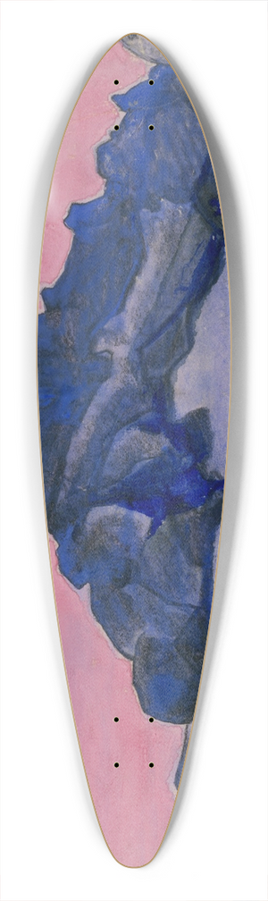 Nicholas Roerich - Blue Cliff 39.3 inch art pintail longboard deck