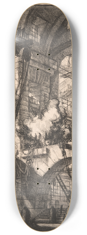 Giovanni Battista Piranesi - The Smoking Fire 8.25 inch art skate deck