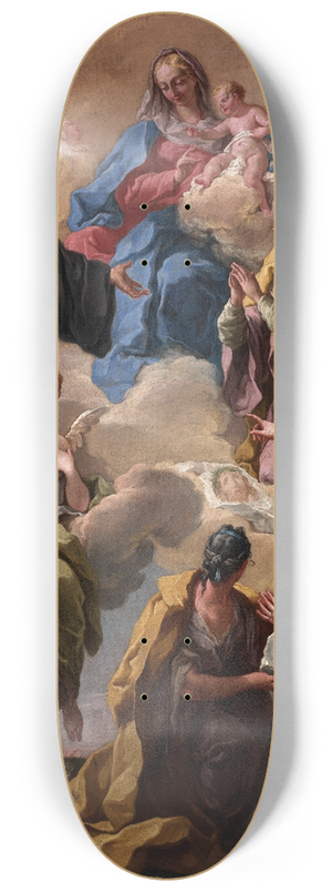Giovanni Battista Pittoni - Saints Presenting a Devout Woman to the Virgin and Child 8.25 inch art skate deck