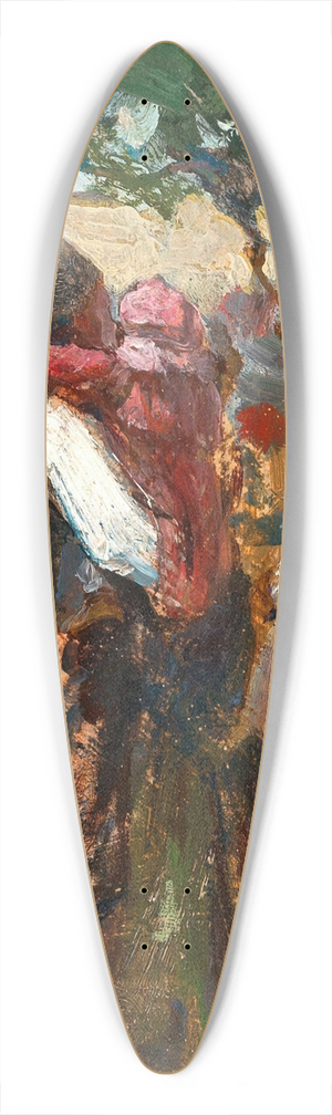 Nicolae Vermont - A Market Scene 39.3 inch art pintail longboard deck