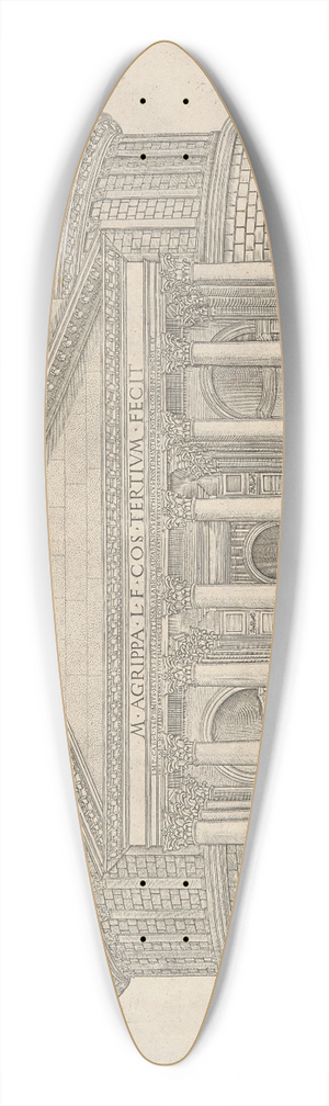 Nicolas Beatrizet - Pantheum Romanum nunc Mariae Cognomento 39.3 inch art pintail longboard deck