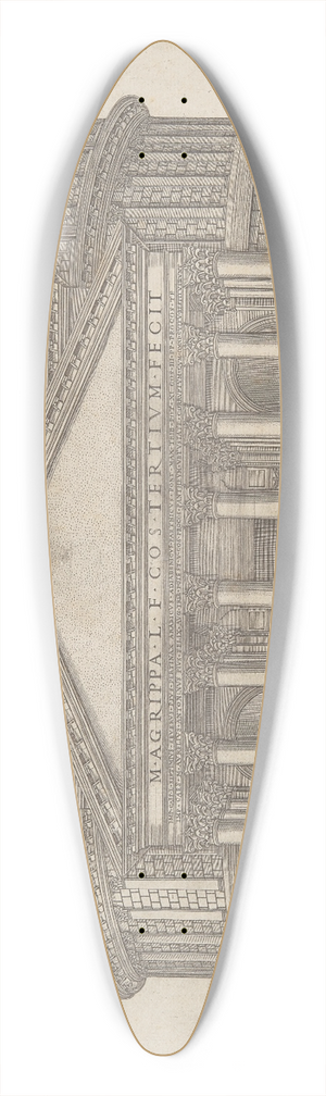 Nicolas Beatrizet - Pantheum Romanum nunc Mariae Cognomento 39.3 inch art pintail longboard deck