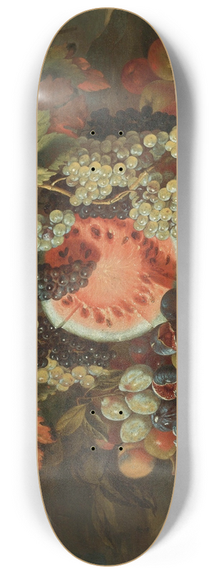 Giovanni Battista Ruoppolo - Still Life In A Landscape, With Grapes, Watermelons, Figs And Apples 8.25 inch art skate deck
