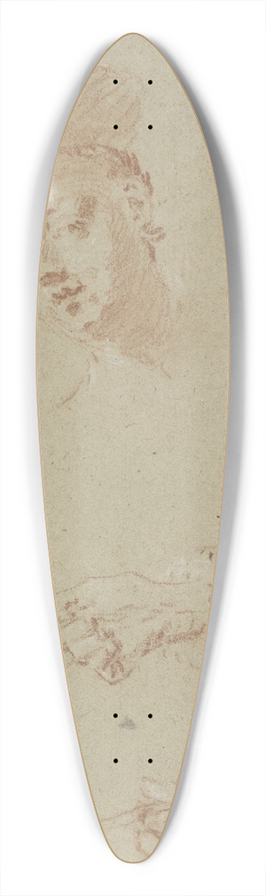 Nicolas Lancret - Head and two hands 39.3 inch art pintail longboard deck