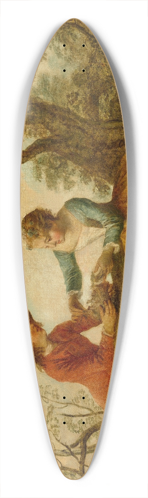 Nicolas Lancret - Le Nid dOiseaux 39.3 inch art pintail longboard deck