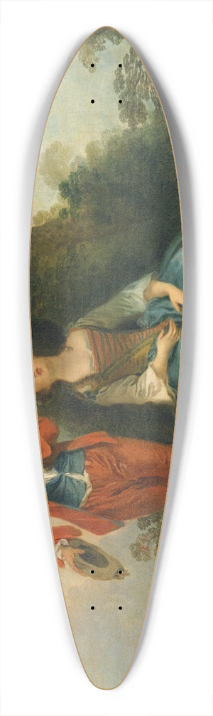 Nicolas Lancret - Sleeping Shepherdess 39.3 inch art pintail longboard deck