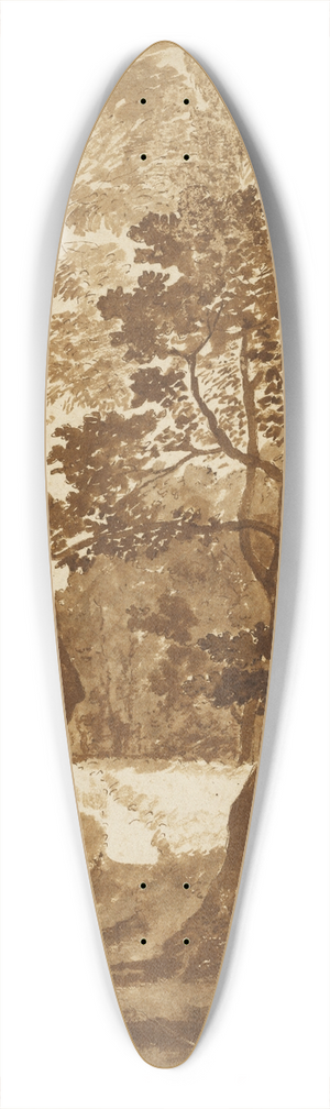 Nicolas Poussin - A Path Leading into a Forest Clearing 39.3 inch art pintail longboard deck