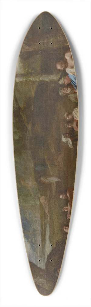 Nicolas Poussin - Saint John Baptizing in the River Jordan 39.3 inch art pintail longboard deck