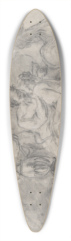 Nicolas Vleughels - Lot and His Daughters 39.3 inch art pintail longboard deck