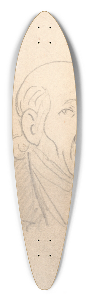 Niels Skovgaard - Karikeret oldingeportrt 39.3 inch art pintail longboard deck