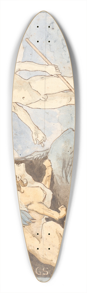 Niels Skovgaard - Oedipus and the Sphinx 39.3 inch art pintail longboard deck
