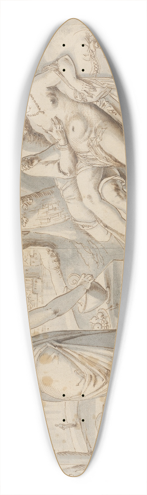 Niklaus Bock - Lot und seine Tchter 39.3 inch art pintail longboard deck