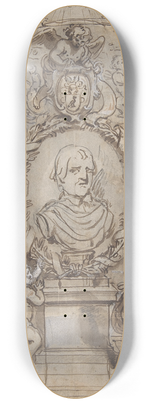 Abraham van Diepenbeeck - Design for a Title Page 8.25 inch art skate deck