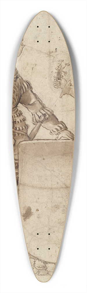Niklaus Manuel - Schildbegleiterpaar mit leerem Wappenschild 39.3 inch art pintail longboard deck