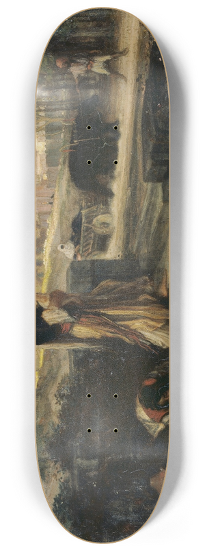 Alexandre-Gabriel Decamps - Eastern Women at a Well 8.25 inch art skate deck