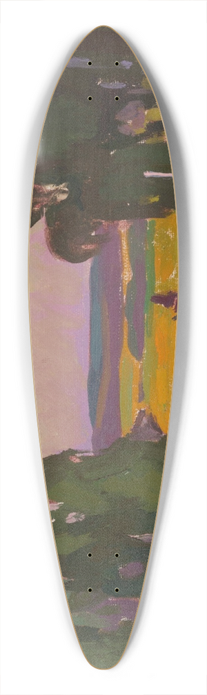 Nikolai Triik - Maastik puudega 39.3 inch art pintail longboard deck