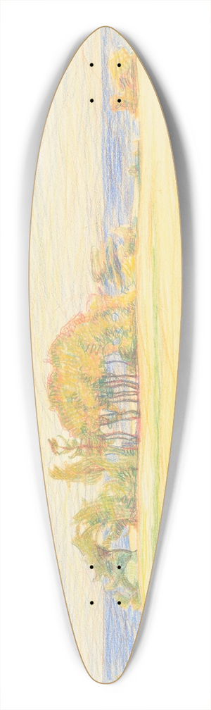 Nikolai Triik - Rutja maastik 39.3 inch art pintail longboard deck