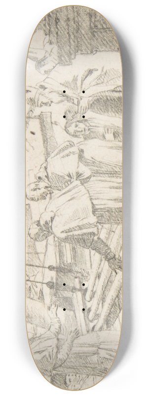 Giovanni Battista Tiepolo - Bishops and Monks Being Received at a Ship by a Venerable Dignitary 8.25 inch art skate deck