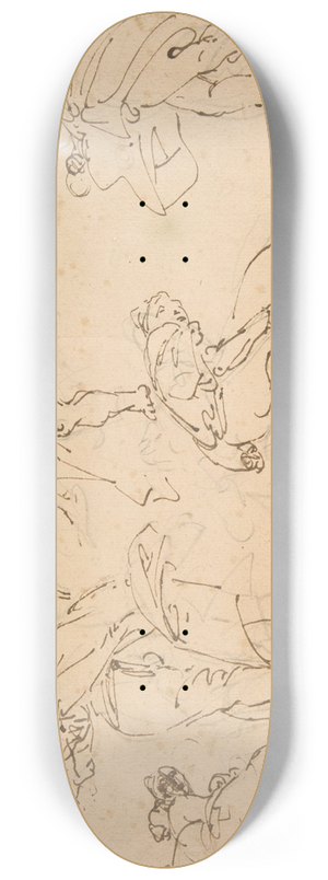 Giovanni Battista Tiepolo - Figure Studies 8.25 inch art skate deck
