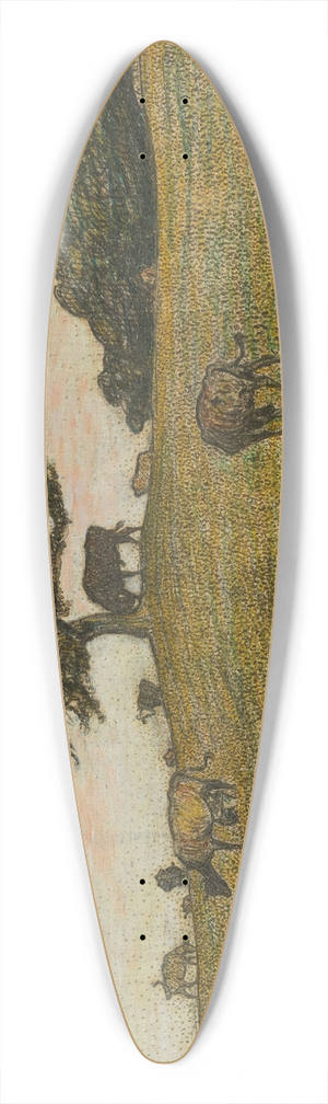 Nils Kreuger - Outlying Land 39.3 inch art pintail longboard deck