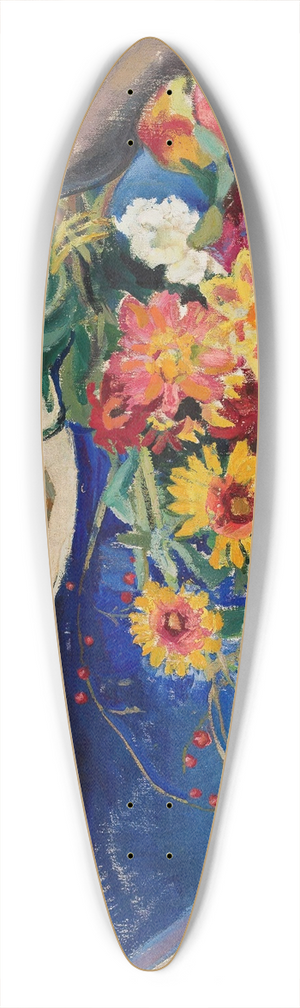 Nina Aleksandrowicz - Hat with flowers 39.3 inch art pintail longboard deck