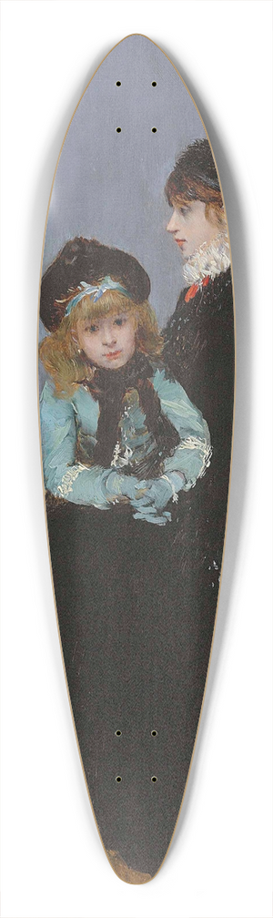Norbert Goeneutte - Lelegance; Mre et fille 39.3 inch art pintail longboard deck