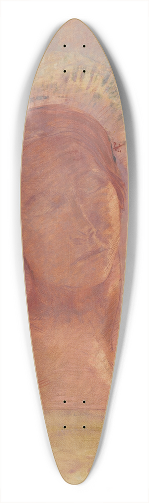 Odilon Redon - Closed eyes 39.3 inch art pintail longboard deck