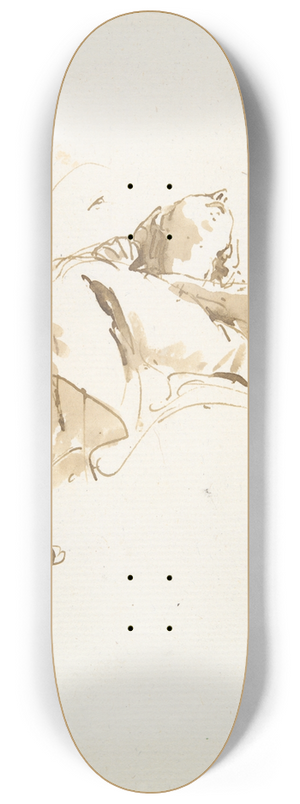 Giovanni Battista Tiepolo - Reclining female figure seen frombelow 8.25 inch art skate deck
