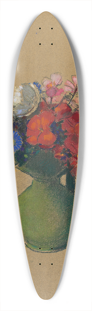 Odilon Redon - Graniums et fleurs des champs 39.3 inch art pintail longboard deck