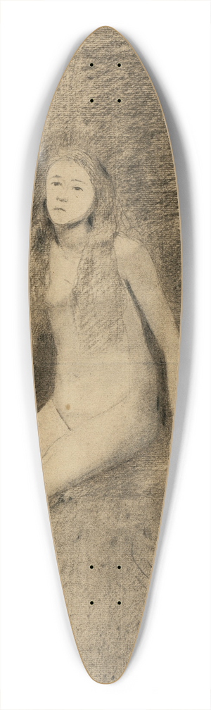 Odilon Redon - La jeune songeuse 39.3 inch art pintail longboard deck