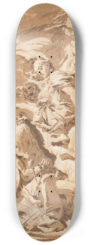Giovanni Battista Tiepolo - Saint Jerome in the Desert Listening to the Angels 8.25 inch art skate deck Giovanni Battista Tiepolo - Saint Jerome in the Desert Listening to the Angels 8.25 inch art skate deck