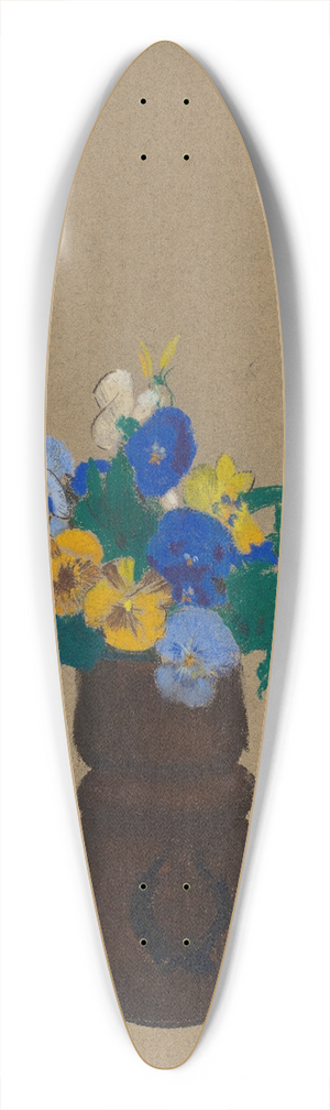Odilon Redon - Pansies 39.3 inch art pintail longboard deck