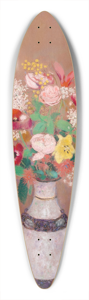 Odilon Redon - Vase de fleurs 39.3 inch art pintail longboard deck
