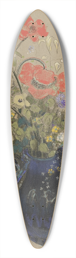 Odilon Redon - Vase de fleurs 39.3 inch art pintail longboard deck