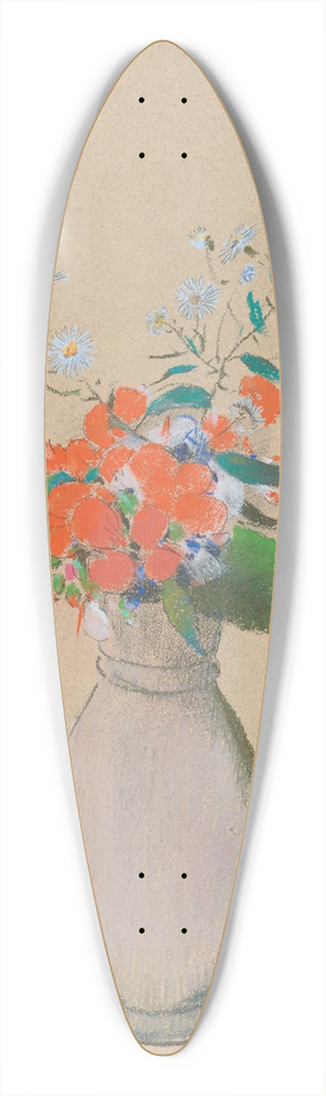 Odilon Redon - Vase De Fleurs 39.3 inch art pintail longboard deck