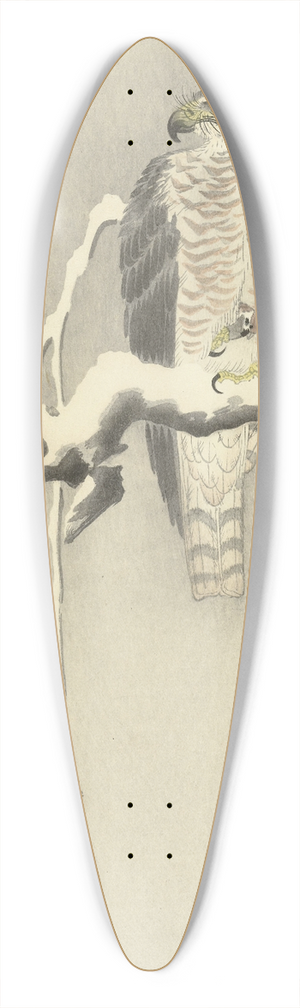 Ohara Koson - Hawk with captive tree sparrow 39.3 inch art pintail longboard deck
