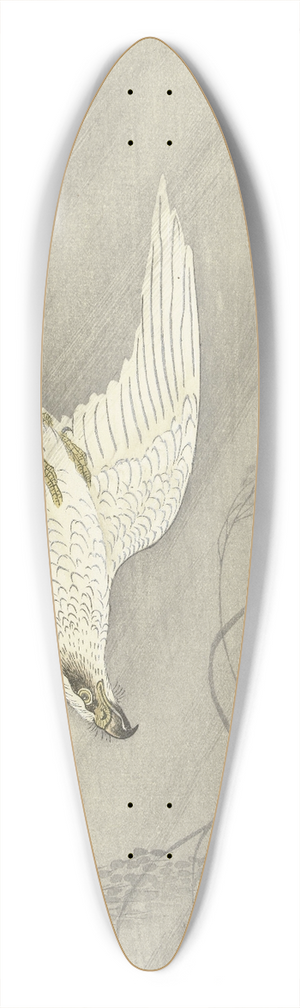 Ohara Koson - Hunting hawk 39.3 inch art pintail longboard deck