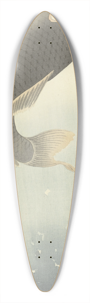 Ohara Koson - Jumping carp 39.3 inch art pintail longboard deck