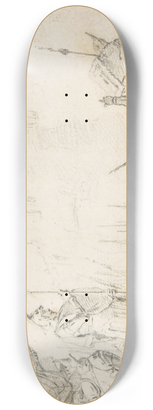 Giovanni Battista Tiepolo - Soldier in front of General Holding up a Decapitated Head on a Staff 8.25 inch art skate deck