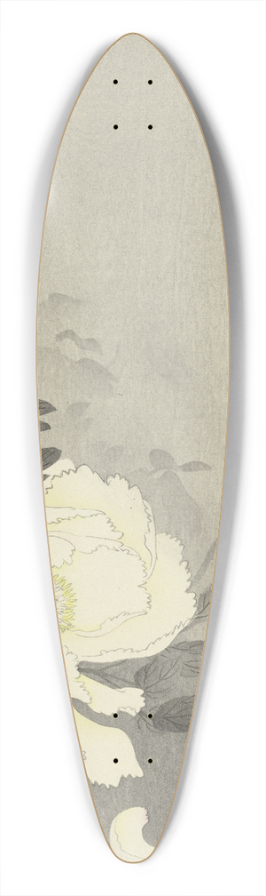 Ohara Koson - Swallow with Peony 39.3 inch art pintail longboard deck