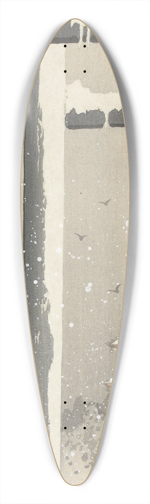 Ohara Koson - Torii in the snow 39.3 inch art pintail longboard deck
