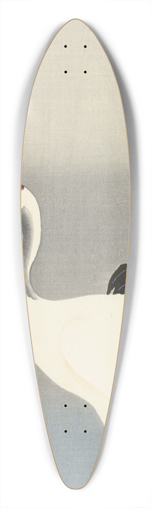 Ohara Koson - Two cranes 39.3 inch art pintail longboard deck