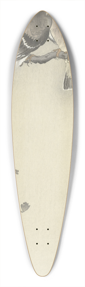 Ohara Koson - Two gray starlings 39.3 inch art pintail longboard deck